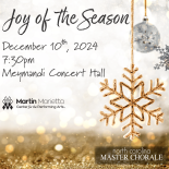 Joy of the Season - Master Chorale white and gold 2024 holiday artwork