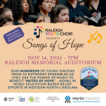 Songs of Hope - A Benefit Concert for Western NC - Raleigh Youth Choir 2024 artwork