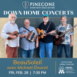 Graphic with photo of members of Beausoleil band 