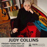 Judy Collins sitting on couch 2025 show artwork Raleigh nc