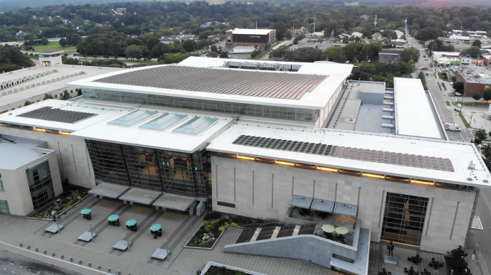 Solar panels on the RCC roof